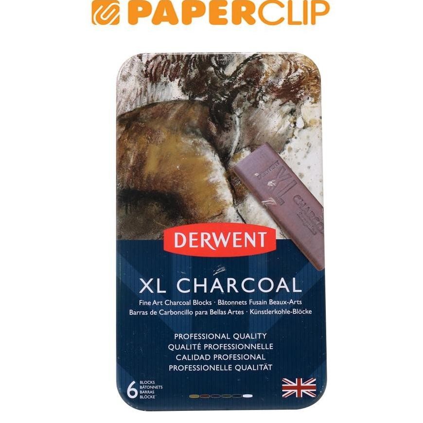 

LINDU CHARCOAL BLOCK DERWENT SET XL 6S 2302009DW METAL TIN