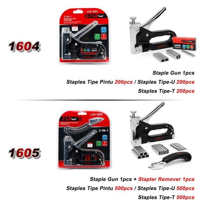 

BERKUALITAS JLD STAPLES TEMBAK 3 IN 1 HEAVY DUTY STAPLE GUN - BINDER STATIONERY