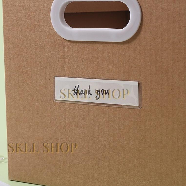 

KA 50pcs Label Display Harga Self-Adhesive Tag Holder 11x3cm Label Holder Transparan Label Produk