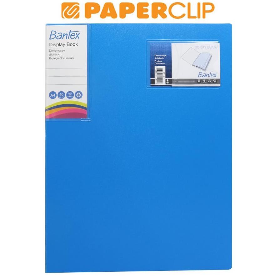 

LINDU DISPLAY BOOKS / CLEAR HOLDER BANTEX 3145 A4 40 11 COBALT BLUE