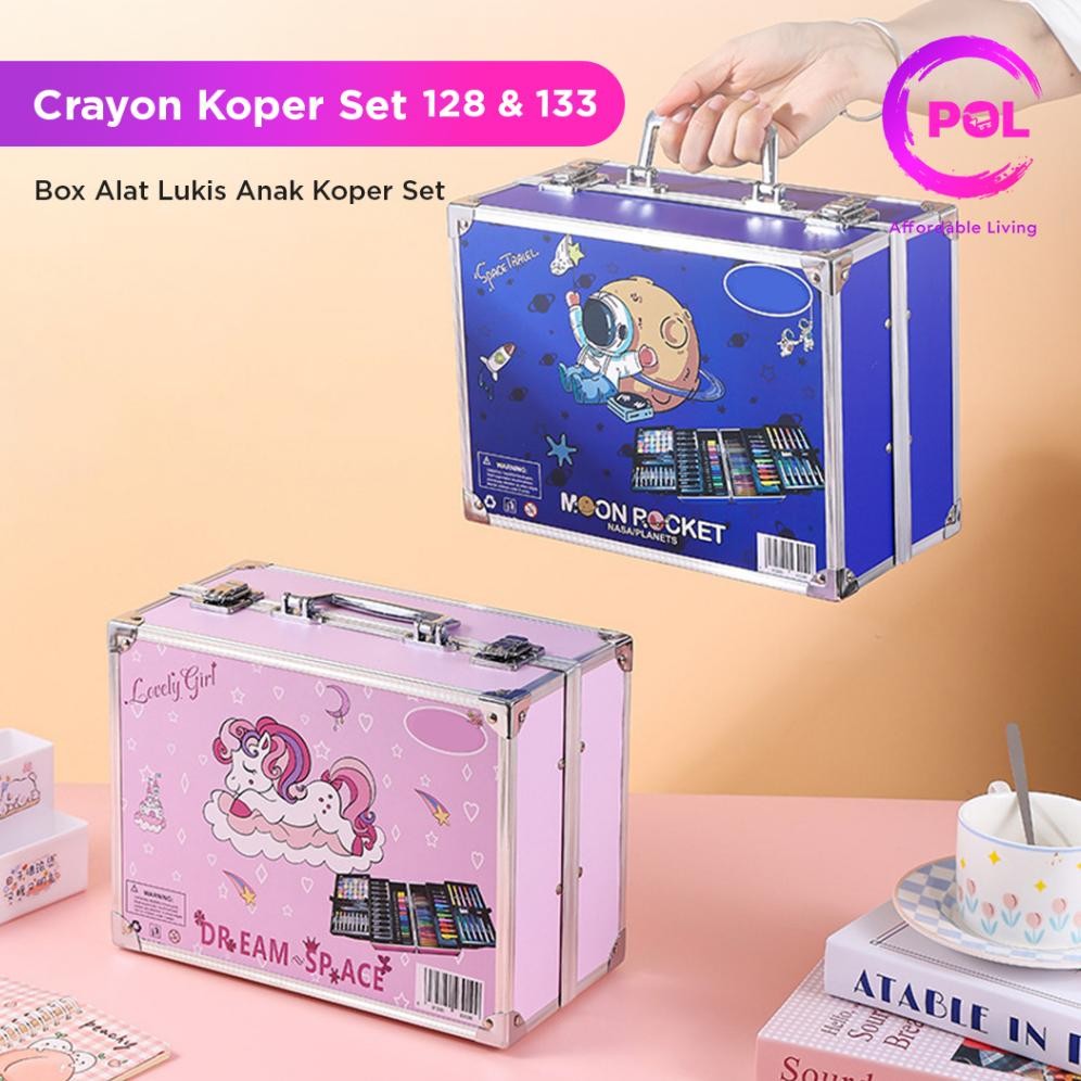 

LINDU POL - Crayon Warna Set 128pcs & 133pcs Koper Besi