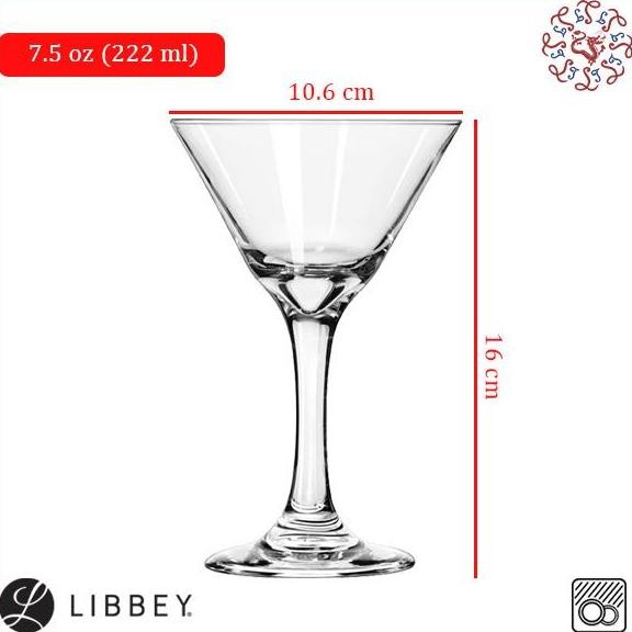 best produk] LIBBEY Martini Cocktail Glass / Gelas Koktail Kaki 222 ml #3733