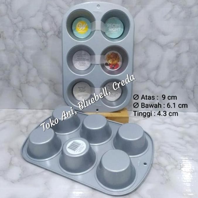 TERBARU - Wilton Jumbo Muffin Pan 6 Cup Recipe Right