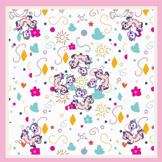 KERUDUNG SEGI EMPAT ANAK KARAKTER TERBARU KUDA PONI- HIJAB ANAK (BISACOD) - FASHION MUSLIM ANAK