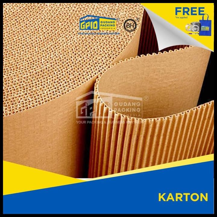 

Terlaris (Gosend/Grab) Karton Lembar / Single Face Tinggi (25-160 Cm) X 40 M Good Quality