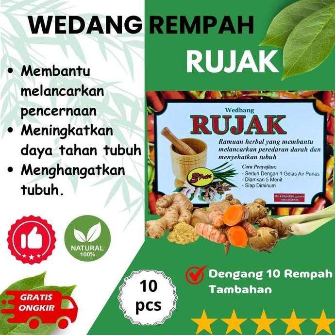 

] Wedang Rempah Rujak - Wedang Rempah Untuk Flu, Batuk dan Demam - Bisa Request Dengan Gula dan Tidak - Isi 10 Pcs