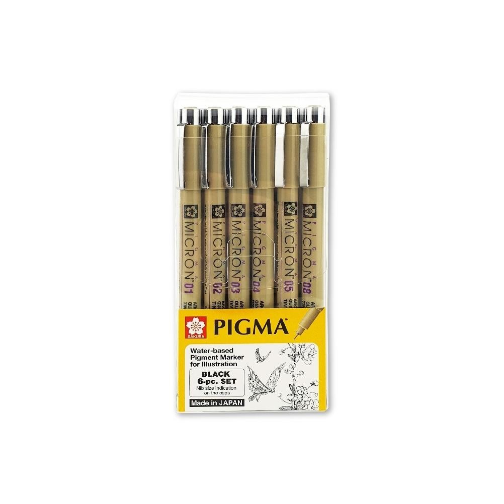 

Gramedia Surabaya - Sakura Pigma Micron Drawing Pen Set 6 Pigment Ink