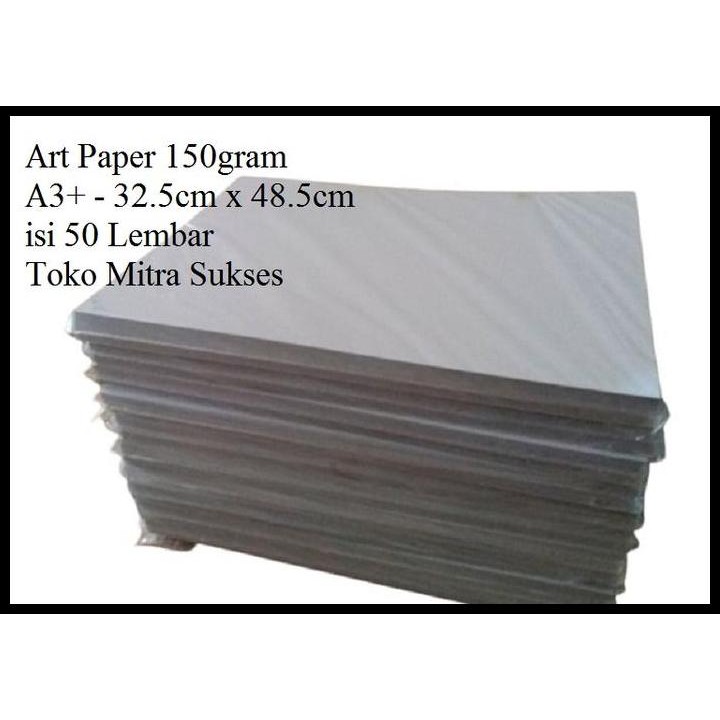 

Terlaris Kertas Art Paper 150Gram A3+ 32.5Cm X 48.5Cm Isi 50 Lembar Good Quality
