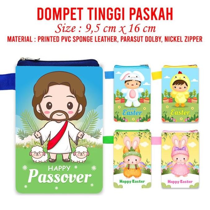 ------] Dompet Panjang Tinggi Seri Paskah Paskah Aneka Motif Dompet Souvenir Day Gereja Sekolah Souv