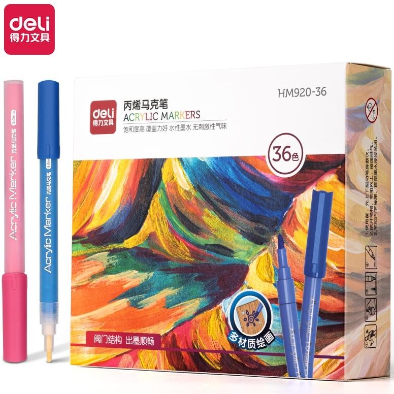 

Deli Spidol Akrilik / Acrylic Marker 48 Color HM920