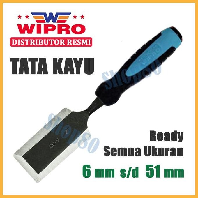 BERKUALITAS WIPRO TATAH PAHAT TATA KAYU WOOD CHISEL 6 8 10 12 16 18 25 32 38 51 MM