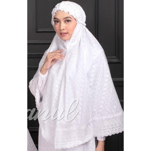 Ready Gamis Umroh Rempel Haji Dress Putih Set Abaya Busana Baju Muslim Wanita