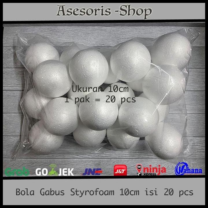 

Terlaris Bola Gabus Styrofoam Ukuran 10Cm Isi 20Pcs Good Quality
