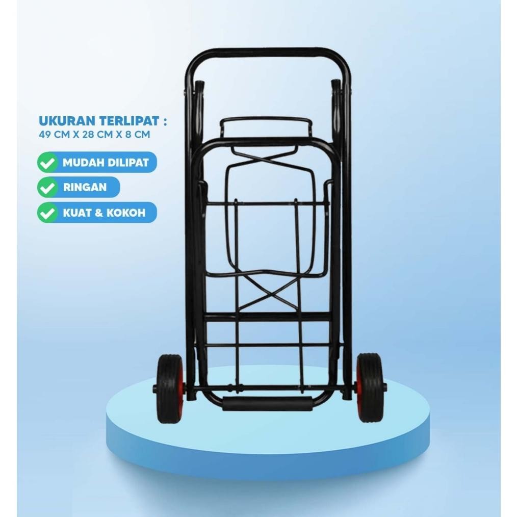 Hoas Trolley Troli Troly Aqua Galon Air Lipat Galon Tabung Gas Barang Portable Serbaguna