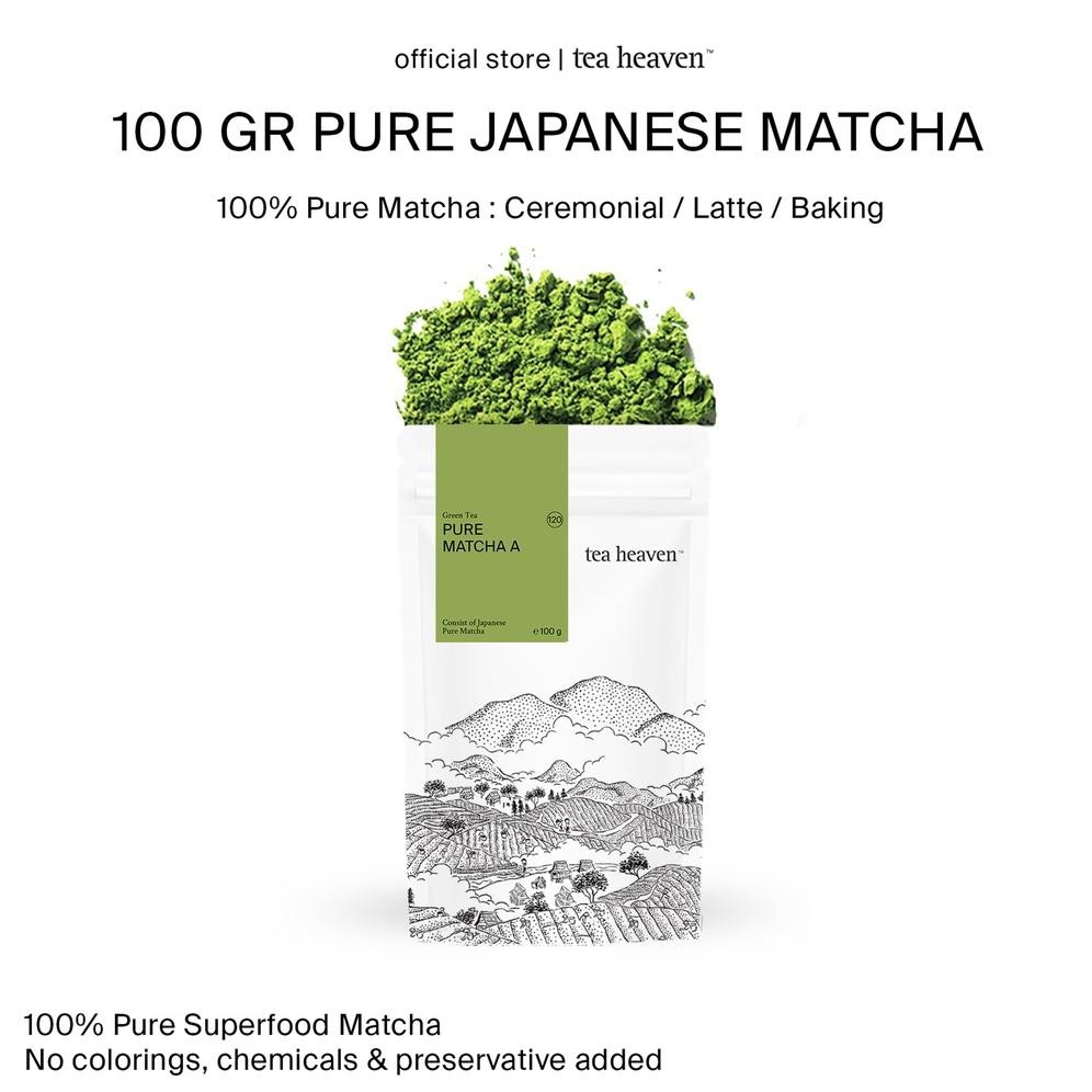 

Paling dicari Tea Heaven Pure Japanese Matcha Powder 100gr Antioksidan Tinggi