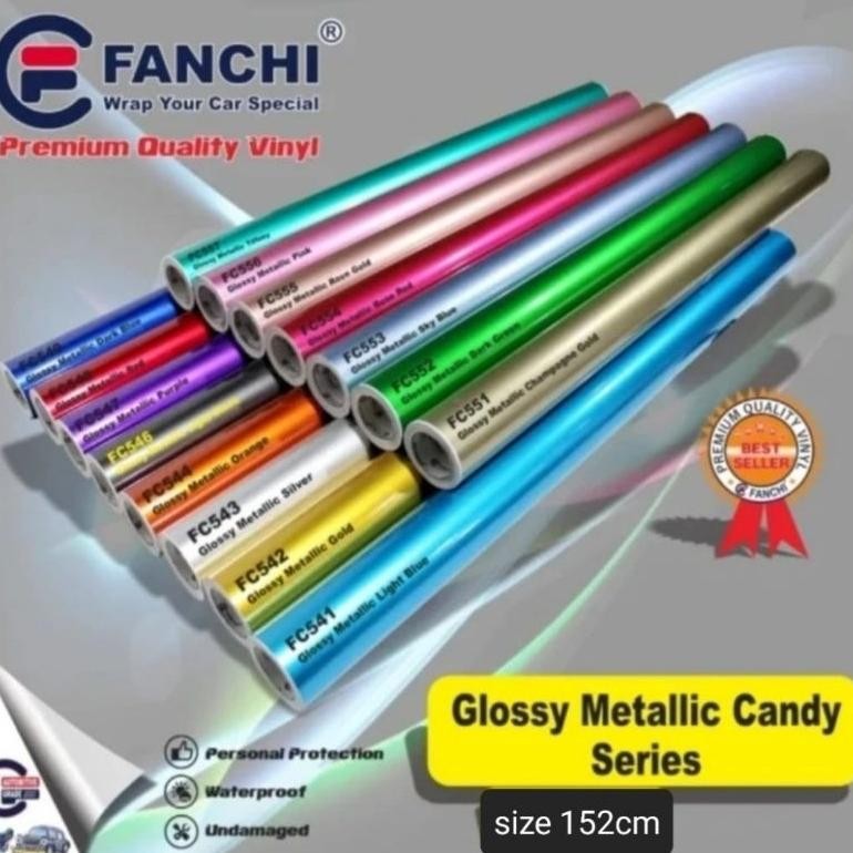 

152cm Sticker Fanchi Glossy Metallic Candy SERIES Premium Wrap 152cm