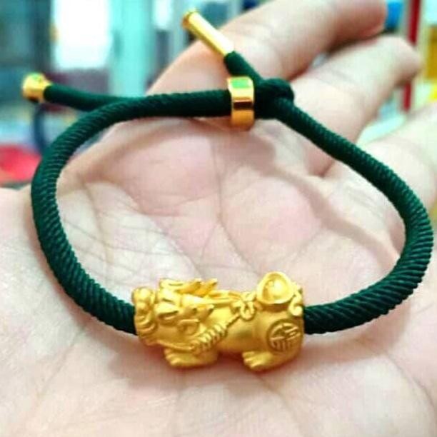 HARGA DISC - gelang tali merah baby jilin jiling naga emas hongkong HK 24KARAT