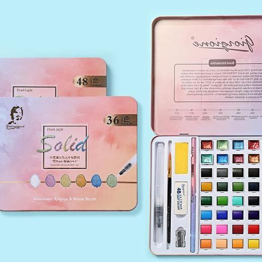 

ready !!! giorgione watercolor tin case 48 clr (36 basic clr +12 starry clr)