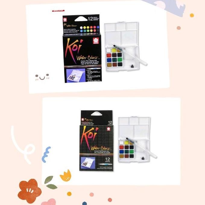 

ready !!! SAKURA KOI POCKET FIELD SKETCH WATERCOLOR BOX SET CAT AIR DALAM KOTAK