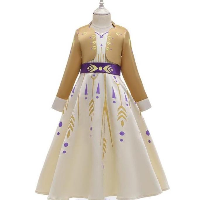 Tersedia KOSTUM ANNA BOLERO COKLAT/Baju anak perempuan/Baju Anna Bolero Fashion Costume