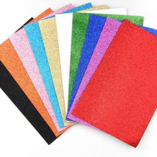 

ready !!! 35X50 GLITTER EVA FOAM ART LEMBAR BUSA KREASI WARNA KILAP