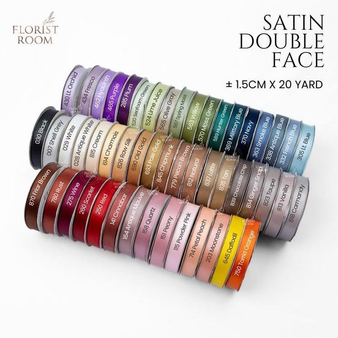 

ready Pita Satin Double Face 1.5cm x 20yard - Satin Ribbon