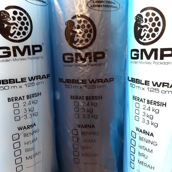 

ready BUBBLE WRAP ROLL GMP WARNA BENING atau w hitam 125CM 50M