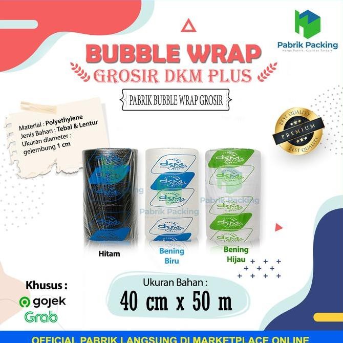 

ready PLASTIK BUBBLE WRAP 40 CM x 50 M PREMIUM DELKOMAS TERMURAH