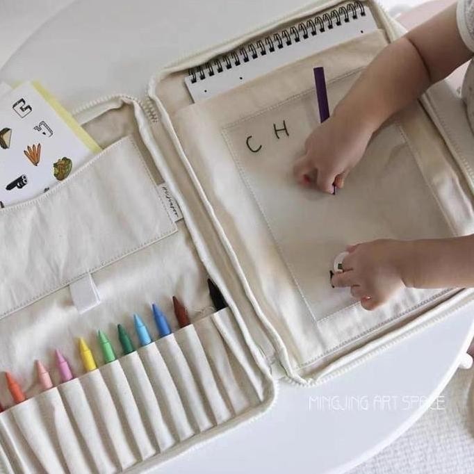 

ready !!! Tas perlengkapan menggambar dan melukis - children busy activity bag
