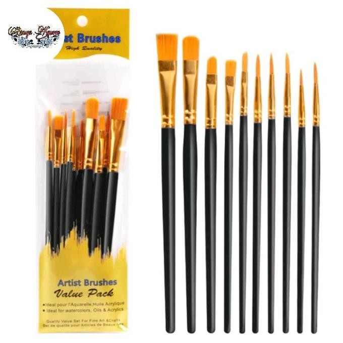 

ready !!! 1 SETT 10PCS KUAS LUKIS/SETT KUAS MELUKIS/PAINTING BRUSH