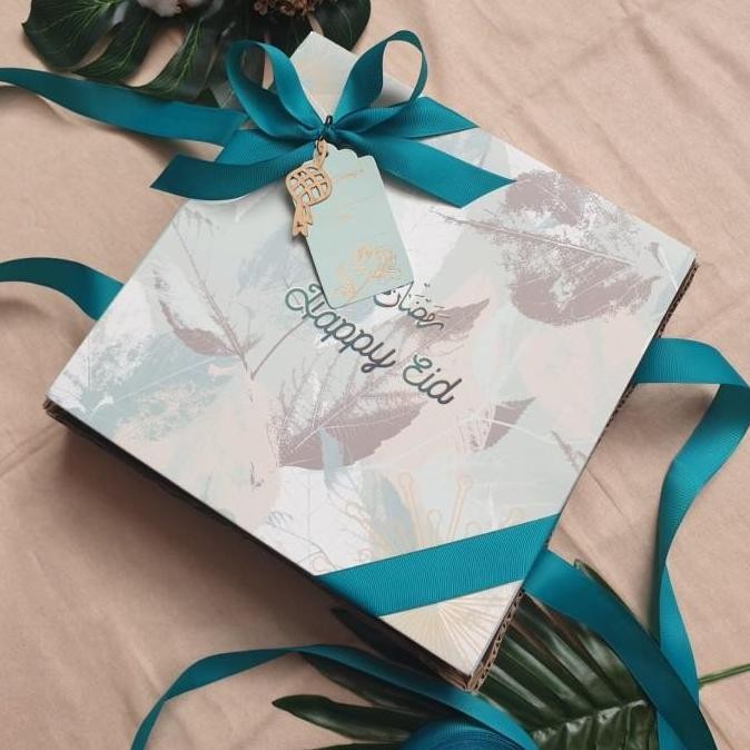 

ready BOX PREMIUM HAMPERS IDUL FITRI 23x23x7 cm WARNA MINT