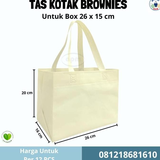 

ready Tas Spunbond Box untuk Kotak Brownies ukuran P 26 x L 15 cm