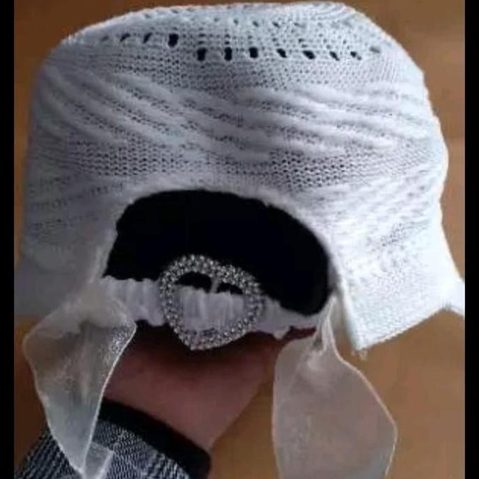 ready topi haji umroh wanita Topi Rajut