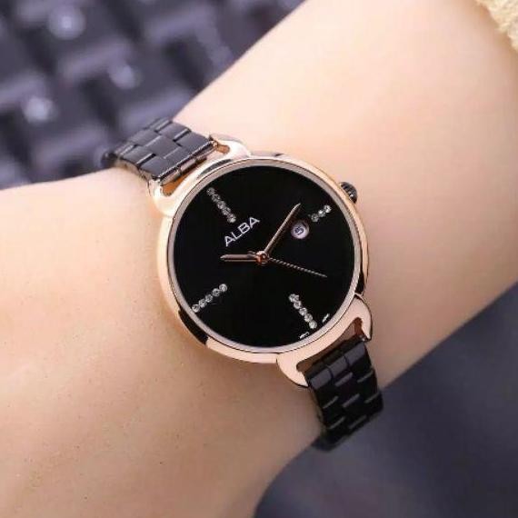 Jam Tangan Wanita Alba Tanggal Casual Rantai