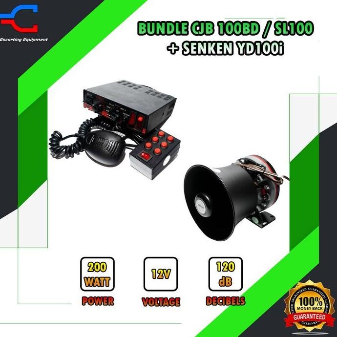 Paket Sirine Senken CJB100BD Suara Whelen + Toa Senken YD100i