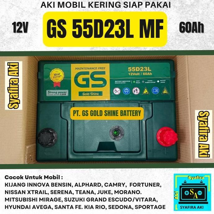 . Aki Mobil Wuling Almaz 55D23L GS GOLDSHINE