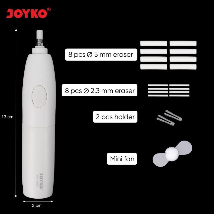 

Tg-342 Ku09 Promo! Joyko Electric Eraser 2In1 Er-119E / Penghapus Dan Kipas Elektrik Joyko Murah Berkualitas Sale Premium