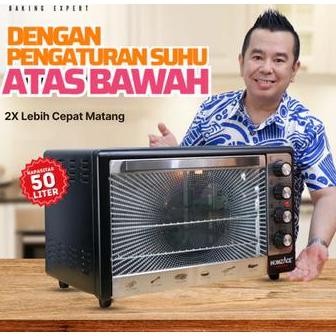 Oven Listrik Besar 50L Dengan Teknologi Pengaturan Suhu Atas Dan Bawah Pemanggang Roti Elektrik Dan 