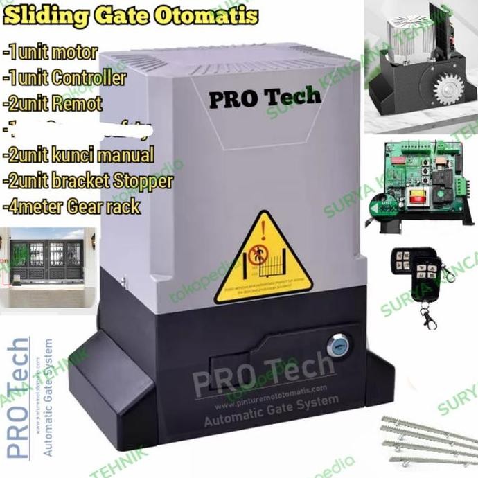 READY Sliding Gate PRO Tech Mesin Pintu Gerbang Otomatis Pagar Rumah