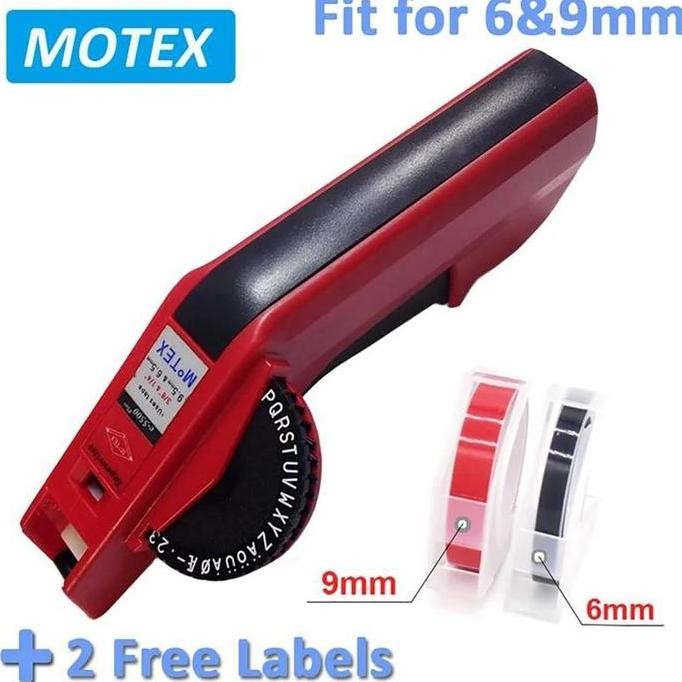 

Terbaru (With 2 Refillls) Cidy 1610 Motex 5500 Manual Label Printer For 6/9Mm 3D Embossed Tapes Replace For Dymo Organizer Xpress 1610 12965 Motex
