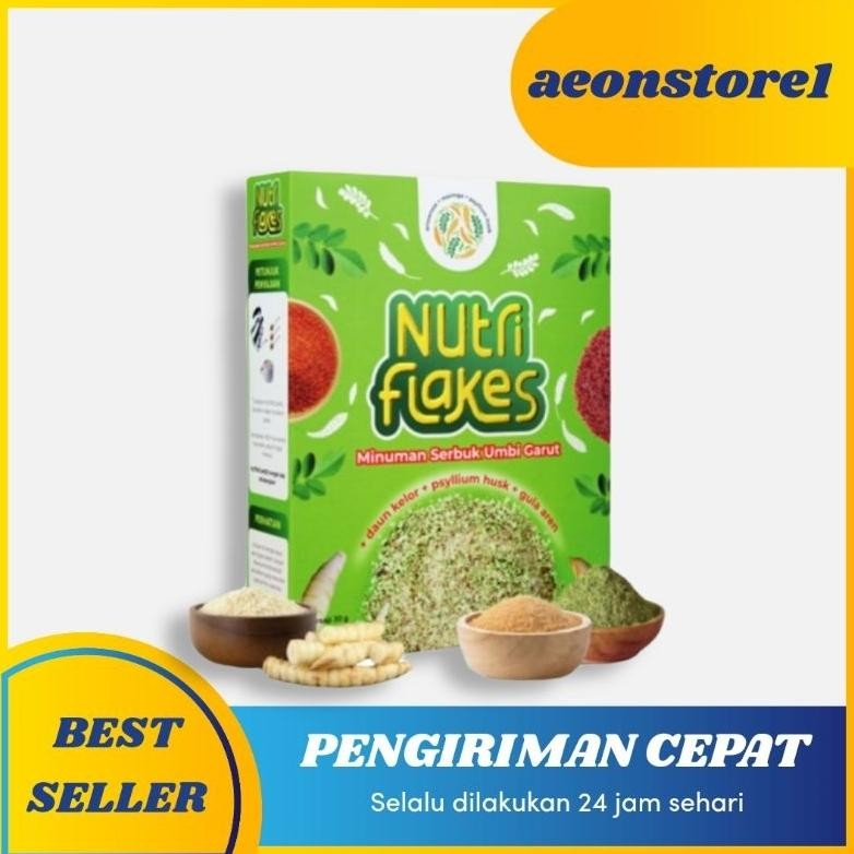 

Ready Nutriflakes Sereal Umbi Garut With Psyilium Husk Dan Daun Kelor 1 Box 280Gr Nutriflakes