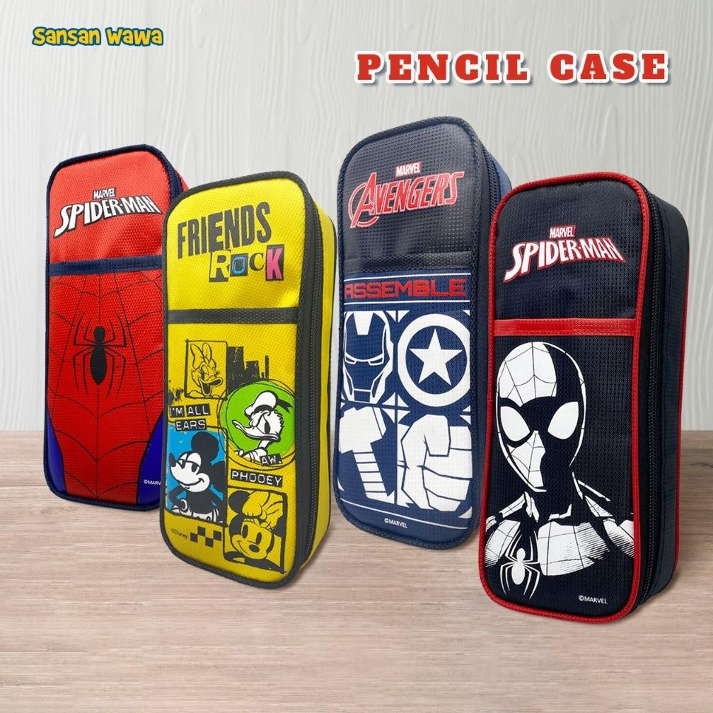 

TERLARIS Disney Marvel pencil case. tempat pensil multifungsi karakter Spiderman, Mickey Mouse Siap kirim
