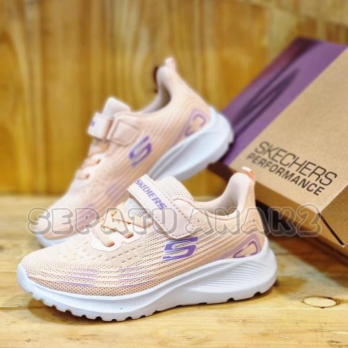 Tersedia Sepatu Anak Perempuan Skechers Peach Sneakers Casual Cewek(IMPORT)