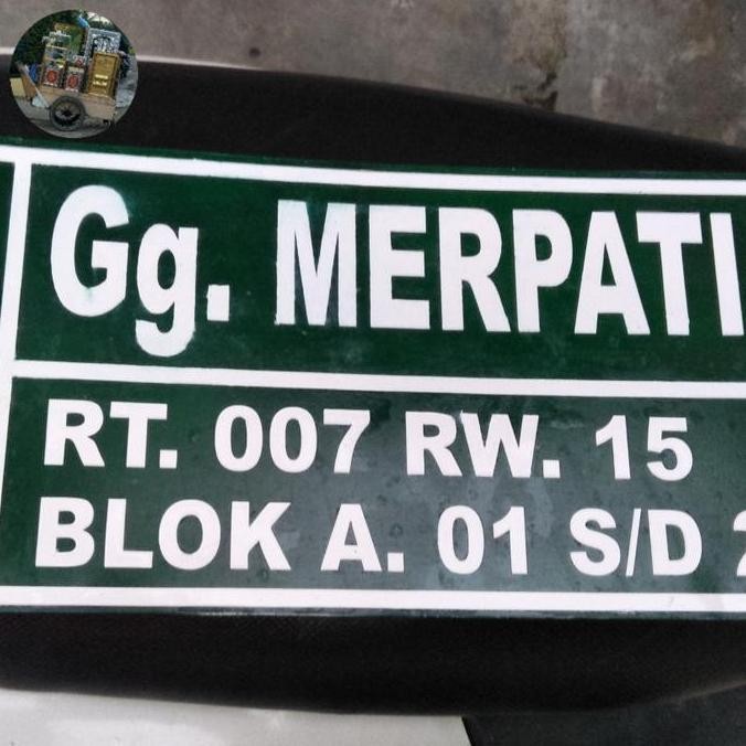 

plang nama jalan PLAT ALUSTIK 30 x 15 cm