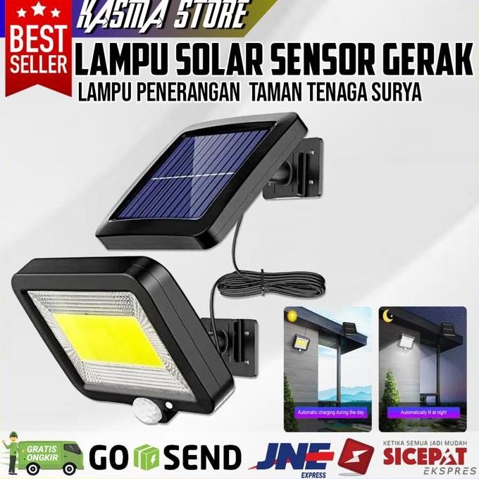 

Lampu Solar Panel Sensor Gerak Taman Outdoor Otomatis cahaya terang
