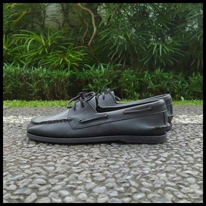 Terlaris Sepatu Boatshoe Sperry Top-Sider All Black Original Good Quality