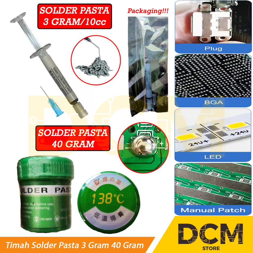 TIMAH PASTA - TIMAH CAIR - TIMAH SOLDER PASTA UNTUK MENCETAK KAKI IC