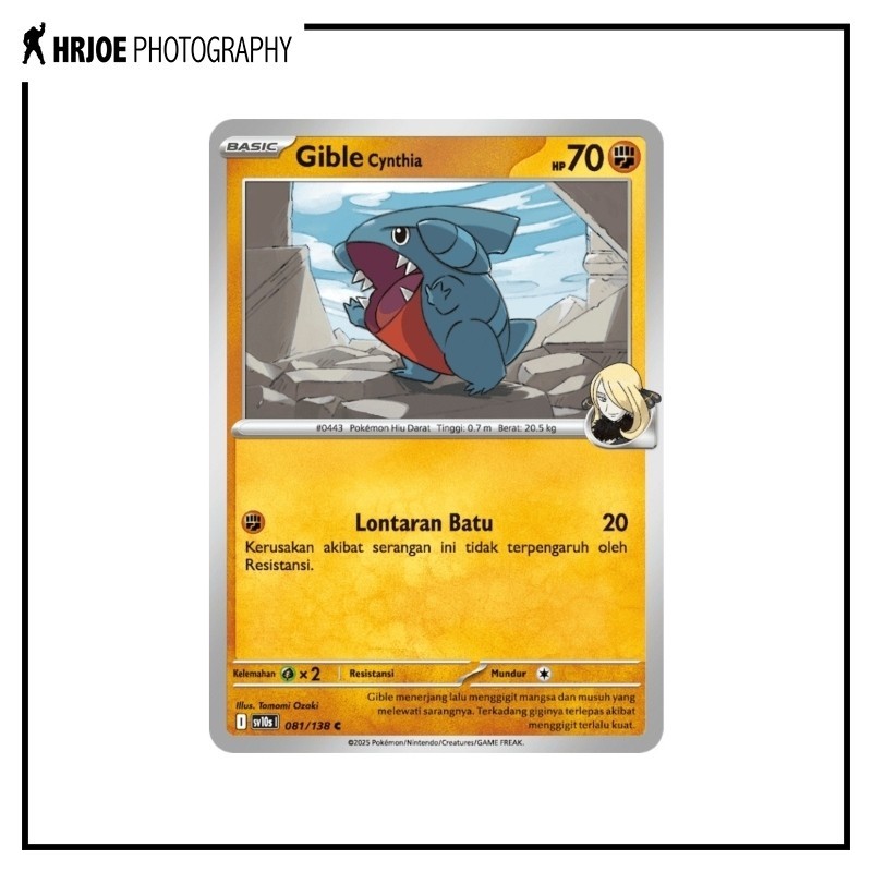 Pokemon TCG Indonesia Kehadiran Juara sv10s - Gible Cynthia 081/138