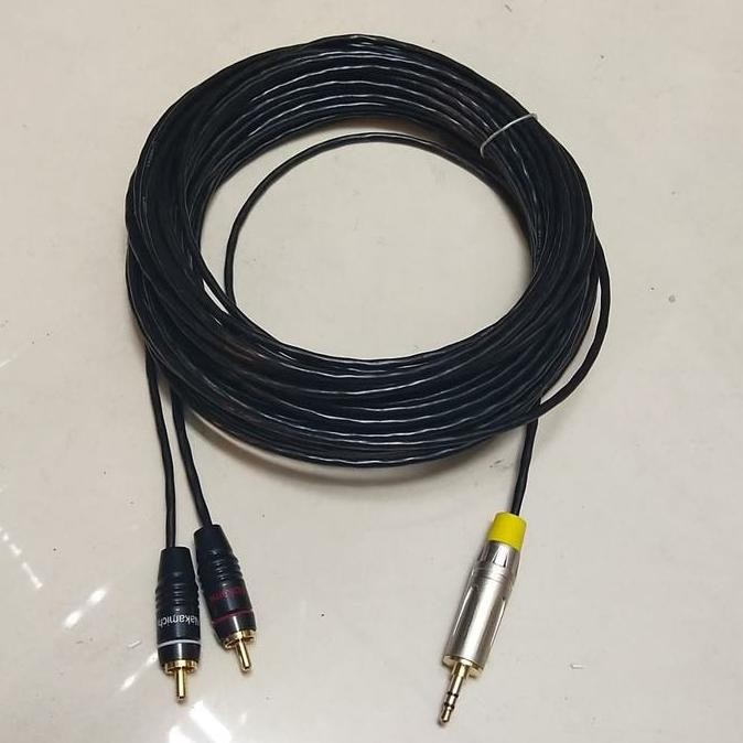 Kabel Audio 2Rca Nakamichi To Mini Stereo Panjang 15M Original New Stok