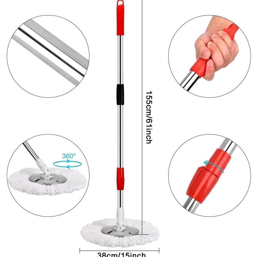 HJK Tongkat Pel Pel Kain Putar Set